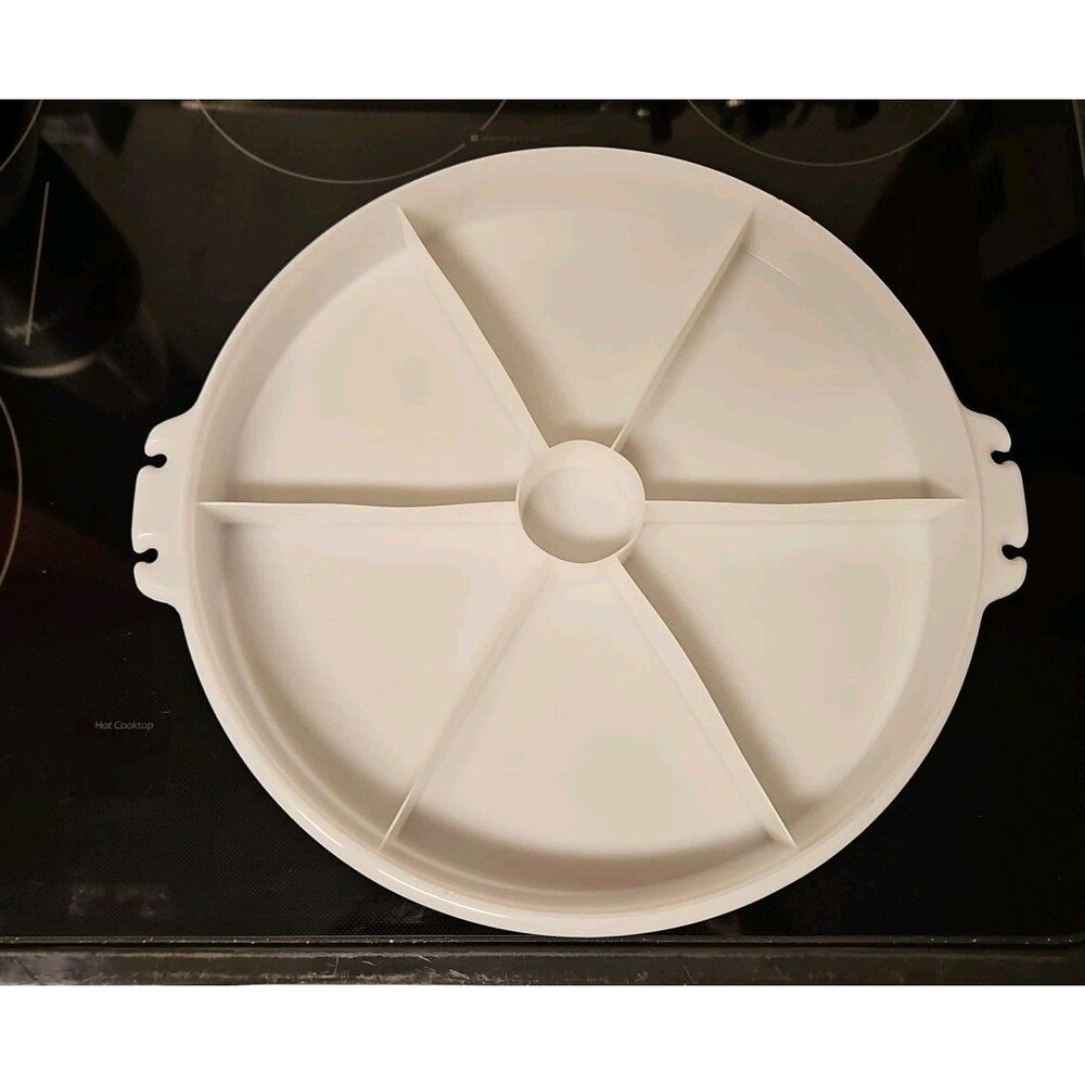 Vintage Tupperware White Divided Serving Tray 405-1 Replacement Tray Only 12"